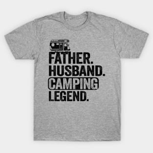 Father Husband Camping Legend Funny Camping T-Shirt